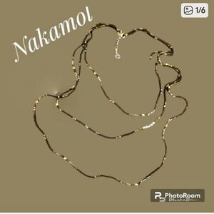 NAKAMOL Dainty Metal Beaded Layered Necklace